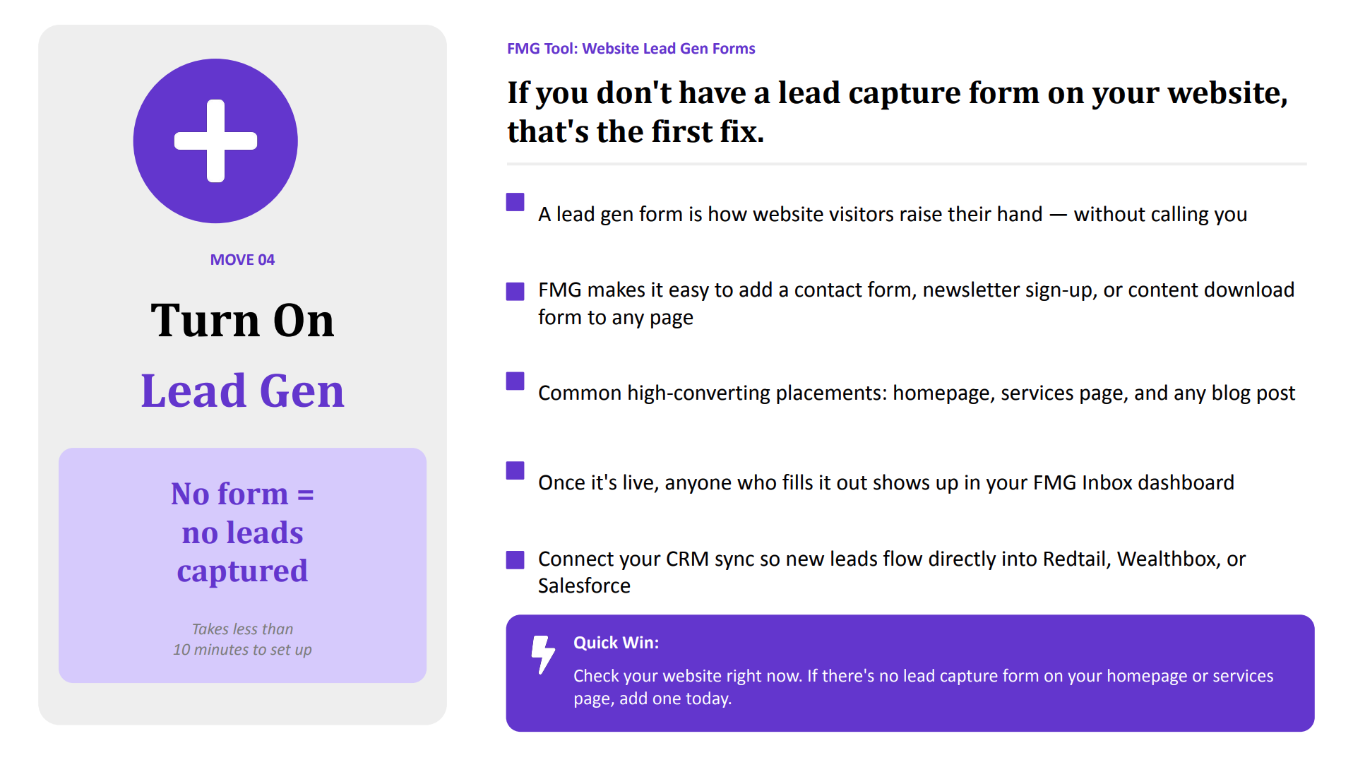 Did You Know - Turn On Lead Gen Slide