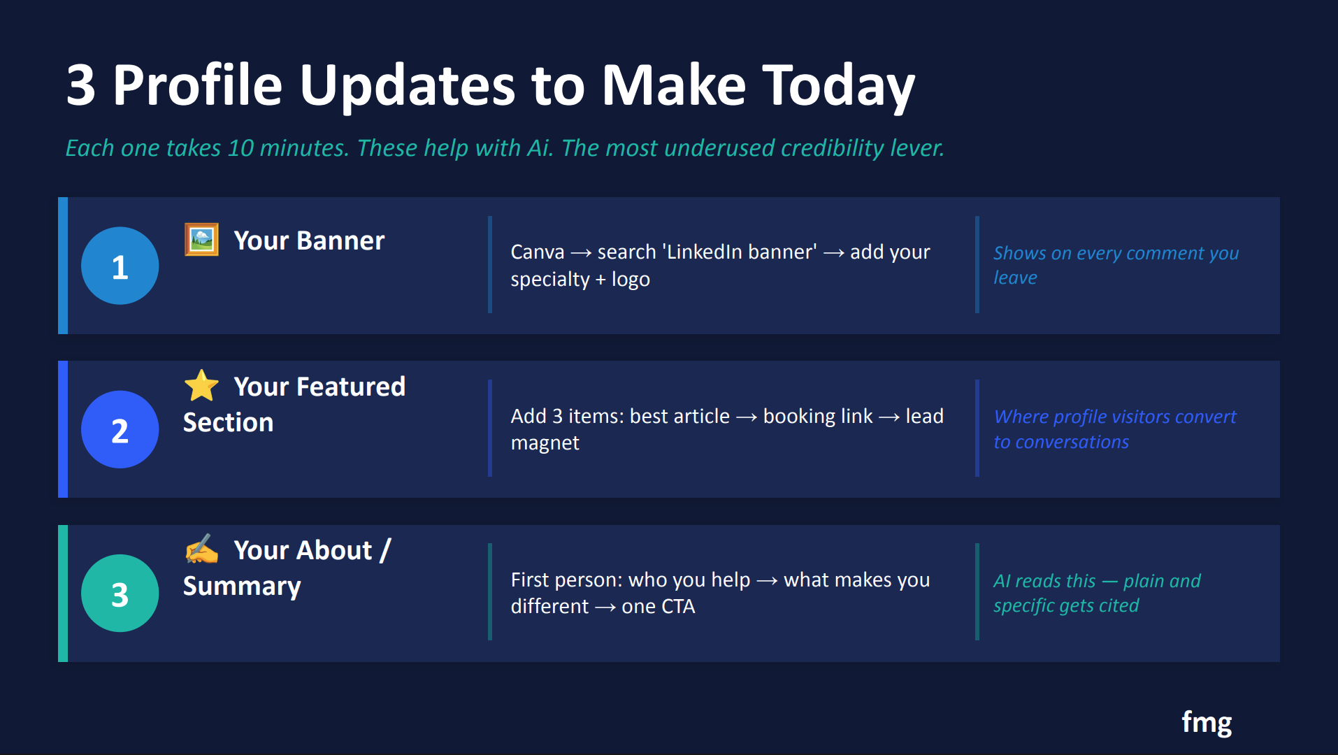 Did You Know - 3 Profile Updates to Make Today Slide
