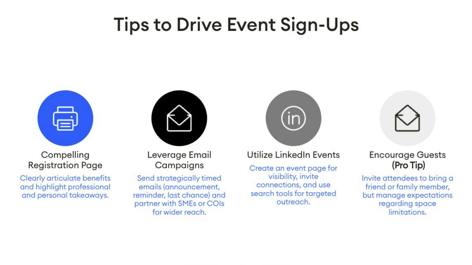 Did You Know - Tips to Drive Event Sign-Ups Slide