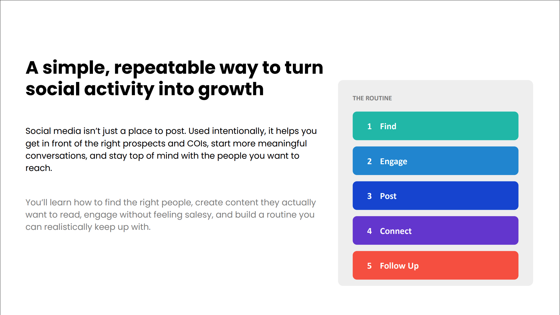 Did You Know - A Simple Repeatable Way to Turn Social Activity Into Growth Slide